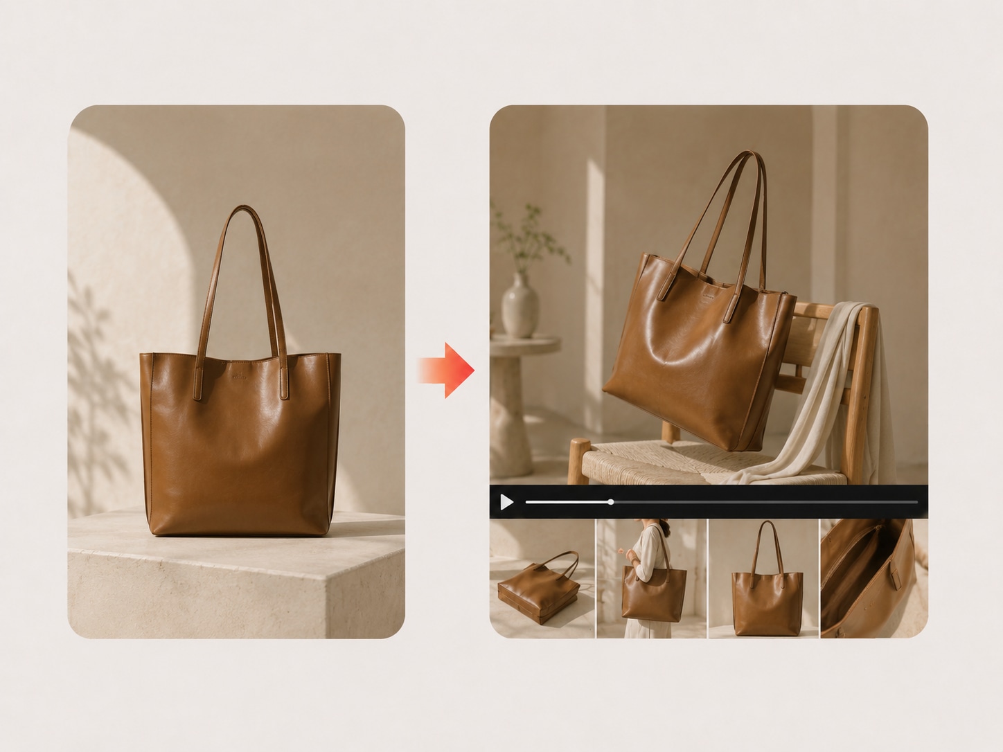 AI 生成产品展示视频画面